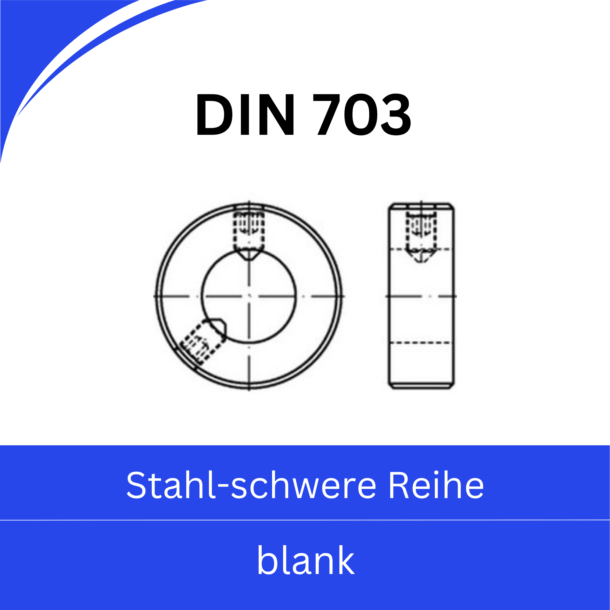 Bild von  ➤ Kategorie: DIN 703 Stellringe schwere Reihe (Stahl blank)